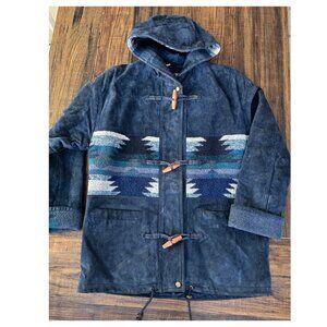 Women's Vintage Suede Southwest Hooded Coat